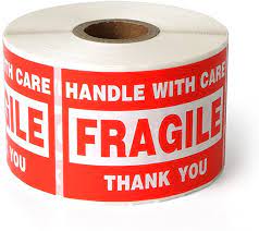3X5 FRAGILE HANDLE WITH CARE STICKERS