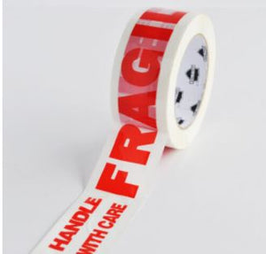 2" 110 Yds 2.1 Mil Fragile Handle With Care Printed Tape